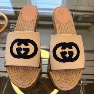 Gucci Espadrille Slides
